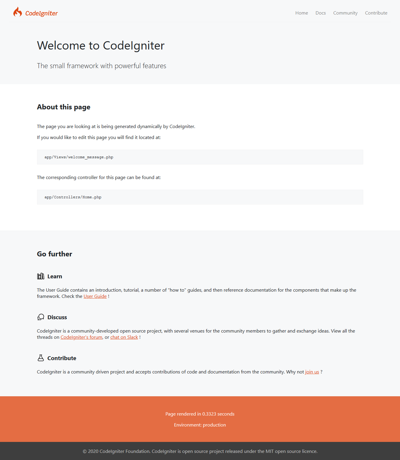 CodeIgniter4 Welcome